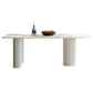Stone Top Dining Table Traditional Luxury Dining Table with 3 Legs Base
