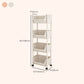 Contemporary Plastic Bookshelf White Standard Shelf Bookcase for Study Room