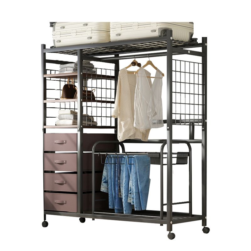 Guardaroba di guardaroba autoportante contemporaneo guardaroba in metallo