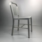 Industriële metalen eetkamerstoelen Slat achter eetstoel in zilver