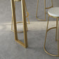 Glam Indoor Counter Wine Table White Marble Gold Base Counter Height Dining Table
