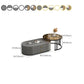 Slate Frame Coffee Table Glam Nesting Coffee Table Set with 2 Drawers