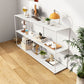 Contemporary Style Bookcase Open Back Metal Bookshelf for Home Office