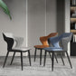 Contemporary Dining Arm Chair Matte Finish Leather Curved Open Back Chair Clearhalo ' kitchen&dining_furn' 'Dining Chairs' 'Dining Tables & Seating' 'dining_chair' 'furn' 'furn_dining_chair' 'Furniture' 'furniture_dining_chair' 'Hogar' 'Kitchen & Dining Furniture' 'kitchen' 'Mesa de Comedor y Asientos' 'Mueble de Cocina y Comedor' 'Muebles' 'Silla de Cocina / Comedor' 1200x1200_7fd3535b-56ae-40b7-9e59-884c8db641f1