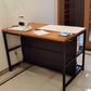 Wood Prep Table with Metal Base Rectangle Island Table for Kitchen