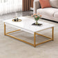 16.54" Tall Contemporary Style Coffee Cocktail Table Metal Frame Coffee Table
