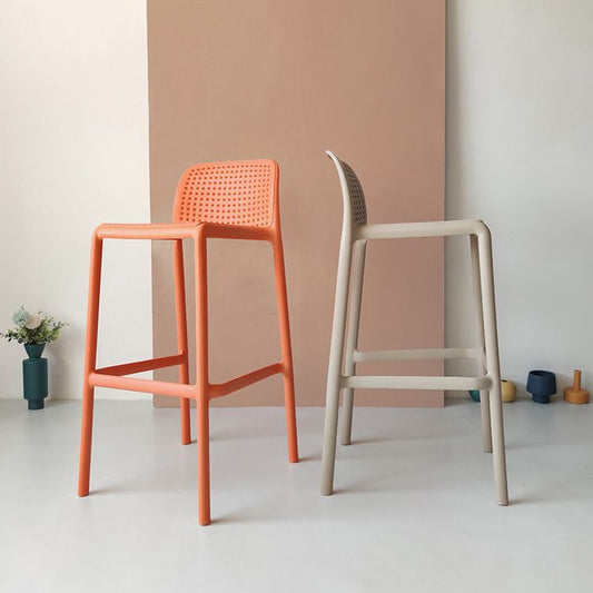 Modern Plastic Bristol Stool Footrest Matte Finish Stackable Barstool Clearhalo 'Bar Furniture' 'Bar Stools' 'bar_stools' 'furn' 'furn_bar_stools' 'Furniture' 'furniture_bar_stools' 'Kitchen & Dining Furniture' 1200x1200_7fd8540e-7d5c-45fc-a8a0-57464f9bf539