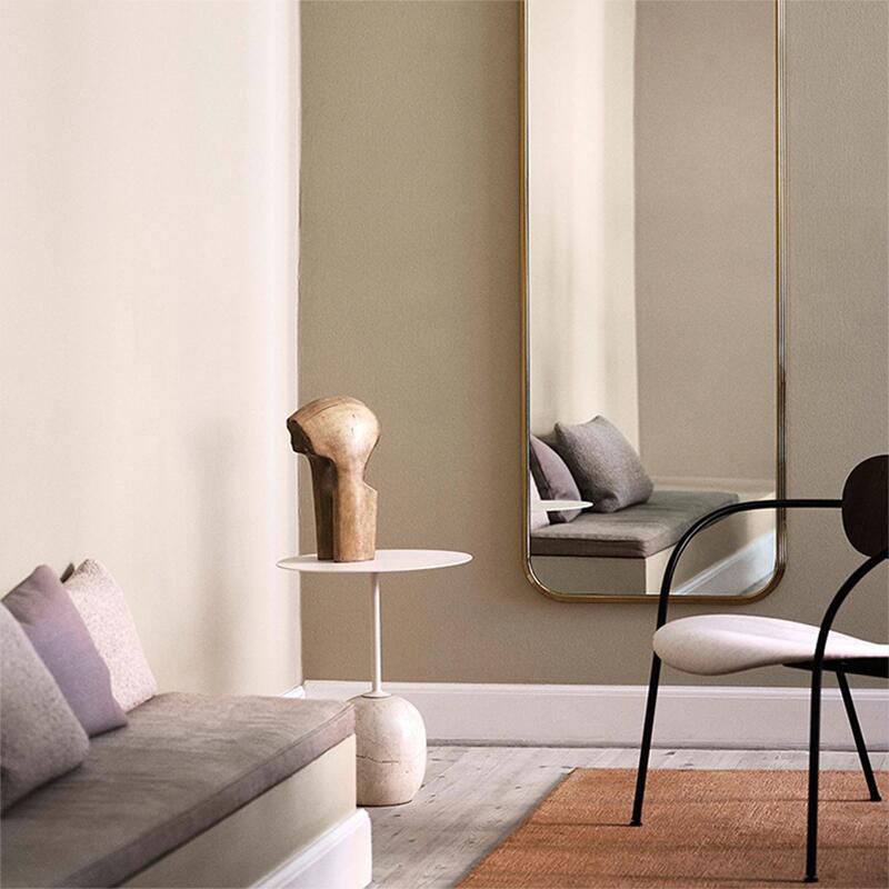 Moderne ronde metalen bijzettafel 15.74 "brede voetstuk eindtafel