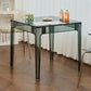 Modern Tempered Glass Desktop Geometric Acrylic Legs Dining Table for Dining Room Clearhalo 'Dining Tables & Seating' 'Dining Tables' 'dining_table' 'furn' 'furn_dining_table' 'Furniture' 'Kitchen & Dining Furniture' 1200x1200_7fd94fbd-7adc-4ebc-8946-51cf6a8f6e18