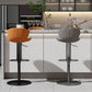 Contemporary Style Adjustable Backrest Counter Stool with Leather Cushion