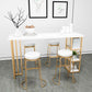 Glam 1/2/3/5 Pieces Bar Table Set Rectangle Bar Table with Metal High Stools for Kitchen Clearhalo 'Bar Furniture' 'furn' 'furn_home_bar_bar_sets' 'Furniture' 'Home Bars & Bar Sets' 'home_bar_bar_sets' 'Kitchen & Dining Furniture' 1200x1200_7fda8ec0-84e8-4cfc-9aa6-e3961bee7bf2