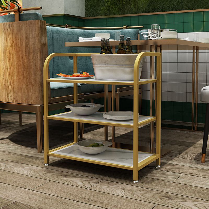 Rolling Contemporary Prep Table Metal Prep Table for Home Use Clearhalo 'furn' 'furn_kitchen_islands_carts' 'Furniture' 'Kitchen & Dining Furniture' 'Kitchen Islands & Carts' 'kitchen_islands_carts' 1200x1200_7fdb1914-7658-4fbf-b752-5836fd15b471