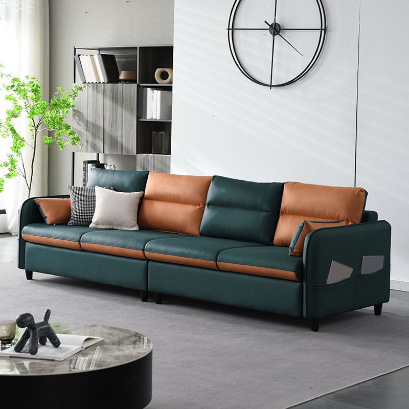 Modern Square Arm Sofa 4-Seat Couch with Pillow Back Cushions and Storage Clearhalo 'furn' 'furn_sofas' 'Furniture' 'furniture_sofas' 'Living Room Furniture' 'Sofa' 'sofas' 1200x1200_7fdc3767-aade-4265-a1c7-653c80a2cffc