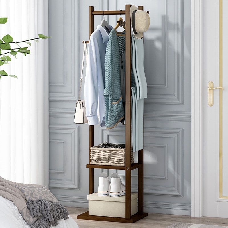 Gorgeous Free Standing Coat Rack Hanging Rail Hooks with Storage Shelf Clearhalo 'Entry & Mudroom Furniture' 'furn' 'furn_hall_tree_coat_racks' 'Furniture' 'Hall Trees & Coat Racks' 'hall_tree_coat_racks' 1200x1200_7fdd78c8-0895-476e-8edf-d0dbd17df498