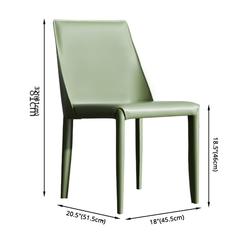 Solid Back Armless Dining Chairs Indoor Leather Side Chairs with Metal Legs Clearhalo ' kitchen&dining_furn' 'Dining Chairs' 'Dining Tables & Seating' 'dining_chair' 'furn' 'furn_dining_chair' 'Furniture' 'furniture_dining_chair' 'Kitchen & Dining Furniture' 'kitchen' 1200x1200_7fdff81f-2931-46fe-bb03-5c107934273a