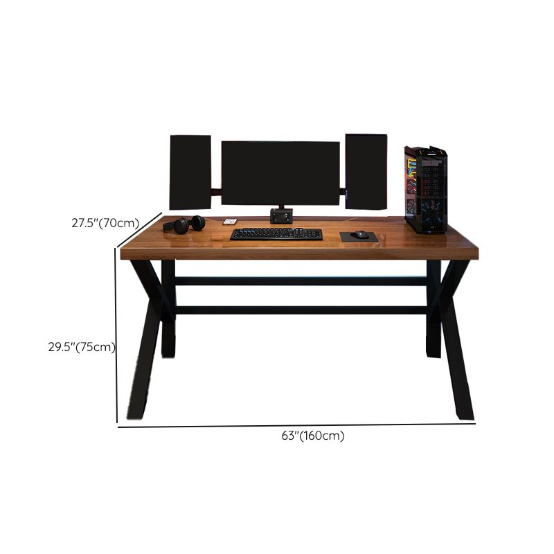 Industrial Rectangular Gaming Desk Solid Wood Writing Desk for Home Clearhalo 'furn' 'furn_office_desk' 'Furniture' 'Office Desks' 'Office Furniture' 'office_desk' 1200x1200_7fe0d820-e534-46f9-99df-4dac6566cf24