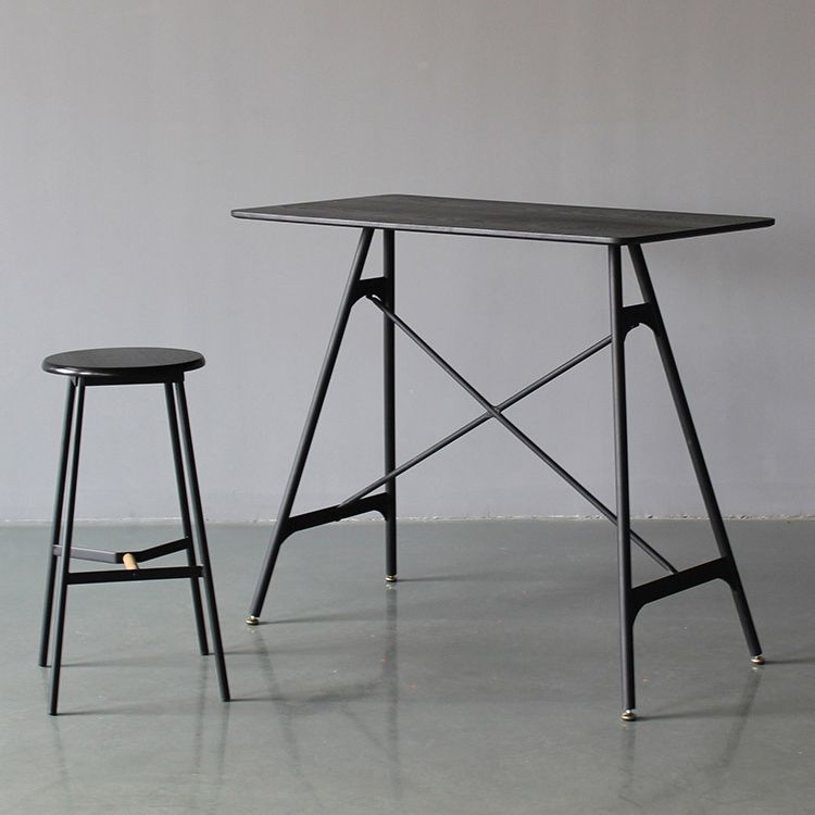 Industrial Pub Table Bar Height Bar Table for Living Room Use Clearhalo 'Bar Furniture' 'Bar Tables' 'bar_tables' 'furn' 'furn_bar_tables' 'Furniture' 'Kitchen & Dining Furniture' 1200x1200_7fe1b801-9112-45e1-893c-8464aa6e71b0