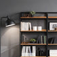 Modern Style Bookcase Black Metal Frame Open Back Bookshelf for Home Office