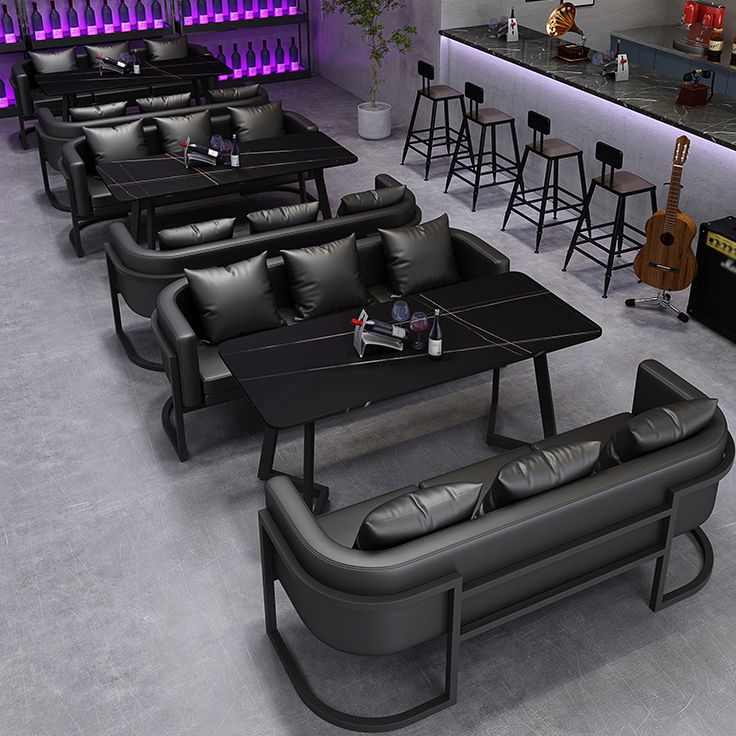 Industrial Style Sintered Stone Dinner Room Kitchen Black Table with Metal Base Clearhalo ' dining_table' 'Dining Tables & Seating' 'Dining Tables' 'furn' 'furn_dining_table' 'Furniture' 'furniture_dining_table' 'Kitchen & Dining Furniture' 'kitchen&dining_furn' 'kitchen' 'kitchen_dining_table' 1200x1200_7fe329a6-68a4-47fa-a6fd-fed741ea2cde