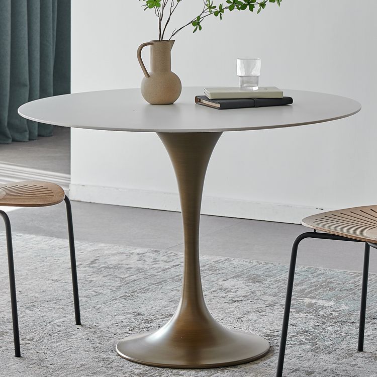 Round Dining Table Traditional Luxury Dining Table with Tulip Base Clearhalo 'Dining Tables & Seating' 'Dining Tables' 'dining_table' 'furn' 'furn_dining_table' 'Furniture' 'Kitchen & Dining Furniture' 1200x1200_7fe39e03-8492-4173-a804-7d097566d3ec