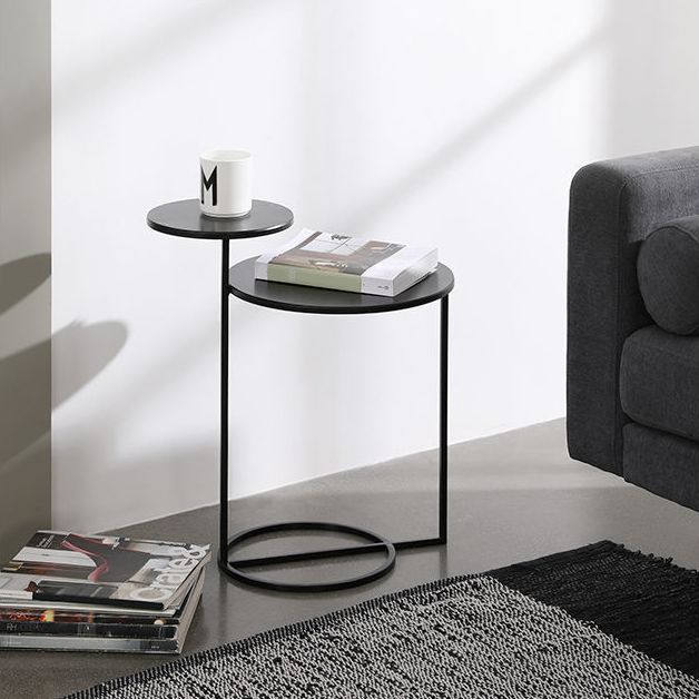 Metall zeitgenössischer Akzenttisch Nachttisch antikes Finish -Bett Nachttisch