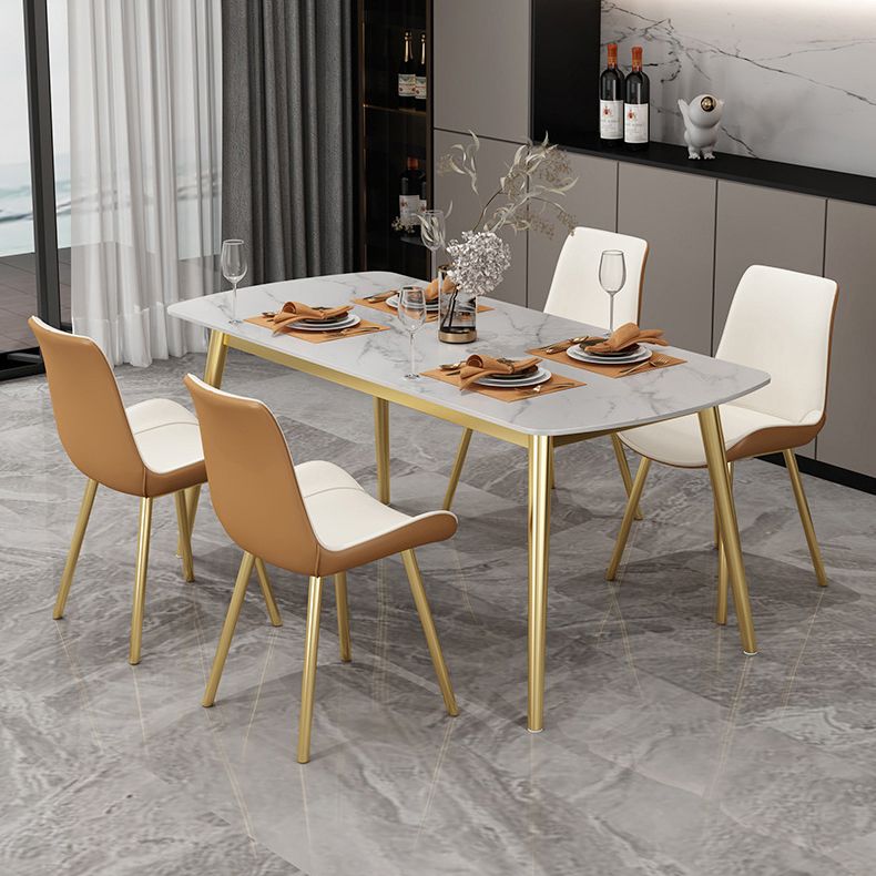 Sintered Stone Modern Style Dining Table White Rectangle Table with 4 Legs Clearhalo ' dining_table' 'Dining Tables & Seating' 'Dining Tables' 'furn' 'furn_dining_table' 'Furniture' 'furniture_dining_table' 'Kitchen & Dining Furniture' 'kitchen&dining_furn' 'kitchen' 'kitchen_dining_table' 1200x1200_7fe4ec50-67b8-4514-82be-ba3c417d1383