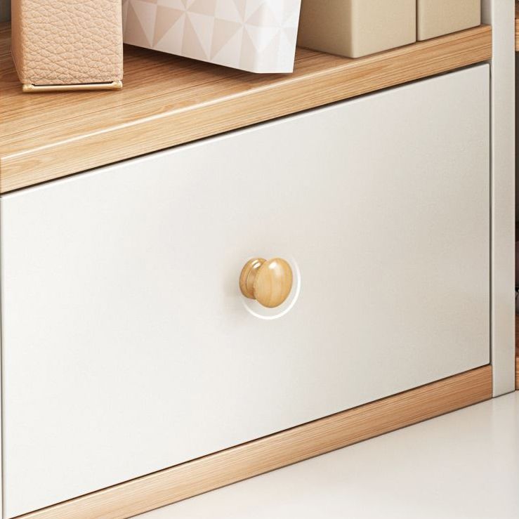 Contemporary Engineer Wood Bookshelf Open Back Bookcase for Home Office