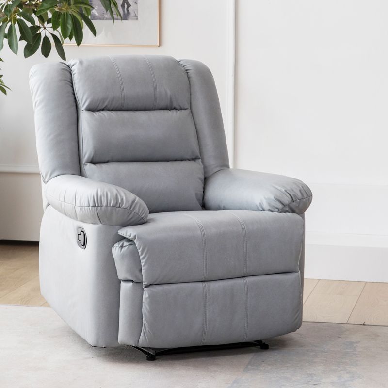 Swivel Rocker Standard Recliner Solid Color Manual Recliner Chair Clearhalo 'Chairs & Seating' 'furn' 'furn_recliners' 'Furniture' 'Living Room Furniture' 'Recliners' 1200x1200_7fe5bb4f-c6df-4b5f-806d-e77f42b0c09f
