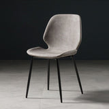 Contemporary Style Metal Dining Room Chair Solid Back Chair with Black Legs Clearhalo ' kitchen&dining_furn' 'Dining Chairs' 'Dining Tables & Seating' 'dining_chair' 'furn' 'furn_dining_chair' 'Furniture' 'furniture_dining_chair' 'Kitchen & Dining Furniture' 'kitchen' 1200x1200_7fe5efb8-6ae9-4a0a-81cf-f1c30a0d11a0