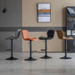 Contemporary Swivel Adjustable Height Stool Matte Finish Leather Barstool Clearhalo 'Bar Furniture' 'Bar Stools' 'bar_stools' 'furn' 'furn_bar_stools' 'Furniture' 'furniture_bar_stools' 'Kitchen & Dining Furniture' 1200x1200_7fe714b1-c16c-4e8c-855e-a005981ef9ee