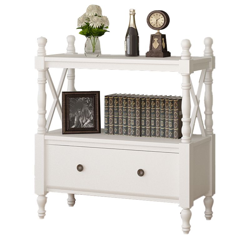 Eigentijdse houten boekenplank standaard gesloten back -boekenkast met 1 lade