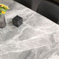 Sintered Stone Dining Table Simplicity Style 4 Legs Carbon Steel Base Rectangle Table for Home Clearhalo ' dining_table' 'Dining Tables & Seating' 'Dining Tables' 'furn' 'furn_dining_table' 'Furniture' 'furniture_dining_table' 'Kitchen & Dining Furniture' 'kitchen&dining_furn' 'kitchen' 'kitchen_dining_table' 1200x1200_7fe90a2d-2521-49ab-b043-550ef4c3a2fe