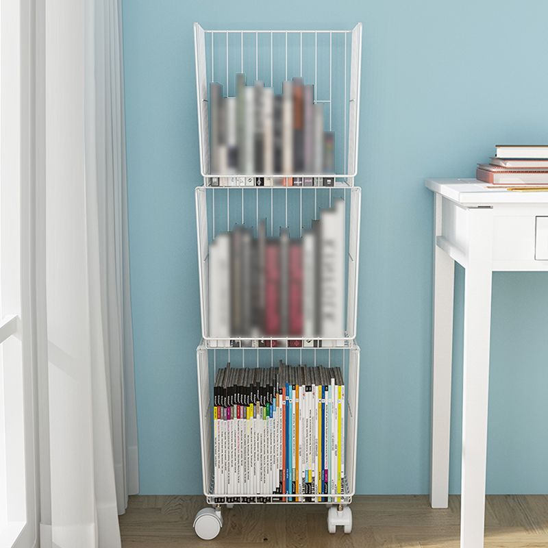 Contemporary Style Standard Bookcase Metal Vertical Bookshelf for Home Office Clearhalo 'Bookcases' 'furn' 'furn_bookcases' 'Furniture' 'furniture_bookcases' 'kitchen' 'kitchen_bookcases' 'Living Room Furniture' 'Office Furniture' 1200x1200_7feaab18-5be0-49fb-b416-ae3c5c0e5115