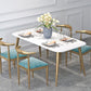 Glam Style 1/2/5 Pieces Kitchen Set White-gold Table Dining Set for Dining Room Clearhalo 'Dining Room Sets' 'Dining Tables & Seating' 'dining_room_set' 'furn' 'furn_dining_room_set' 'Furniture' 'furniture_dining_room_set' 'Kitchen & Dining Furniture' 'kitchen&dining_furn' 'kitchen' 1200x1200_7febbe3e-169f-459e-9e03-93c6ceeff168