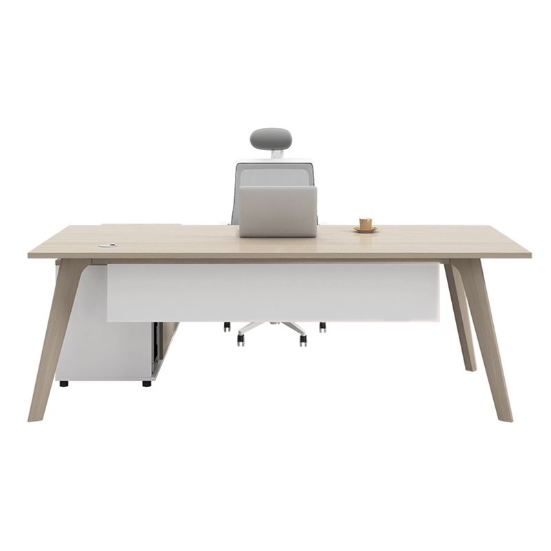 Contemporary Wooden Drawer Office Desk Natural Rectangular Office Desk Clearhalo 'furn' 'furn_office_desk' 'Furniture' 'Office Desks' 'Office Furniture' 'office_desk' 1200x1200_7fecc089-65d1-4061-80cf-6bf01495fc9d