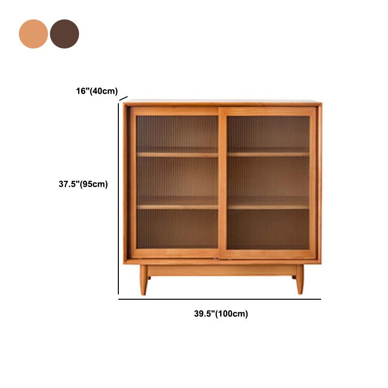 Servidor de comedor de madera de pino aparador de cocina moderno con puerta de vidrio