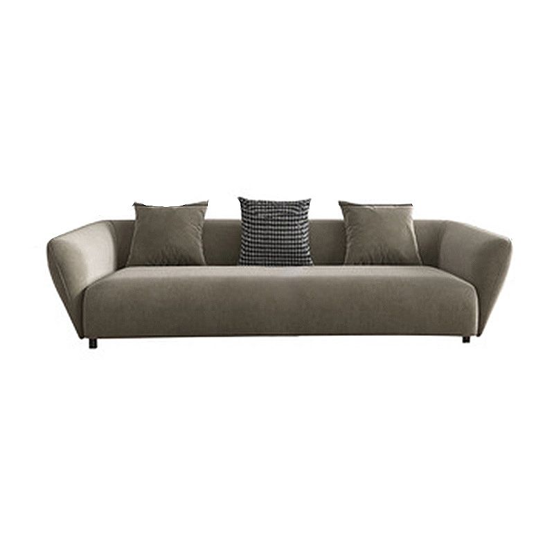 Dark Gray Flared Arm Sectional Contemporary Tight Back Curved Sofa for Living Room Clearhalo 'furn' 'furn_sectionals' 'Furniture' 'furniture_sectionals' 'Living Room Furniture' 'Sectionals' 1200x1200_7fed45cc-7b75-48c2-91c5-e418a5dc6f3b