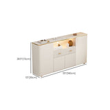 Contemporary TV Media Console Stone TV Stand Console with Doors