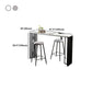 Modern Marble Table with Rectangle Table Top Black Sled Table - 42" H Clearhalo 'Bar Furniture' 'Bar Tables' 'bar_tables' 'furn' 'furn_bar_tables' 'Furniture' 'furniture_bar_tables' 'Kitchen & Dining Furniture' 1200x1200_7ff20597-4c8a-43fb-8b6b-686399962444