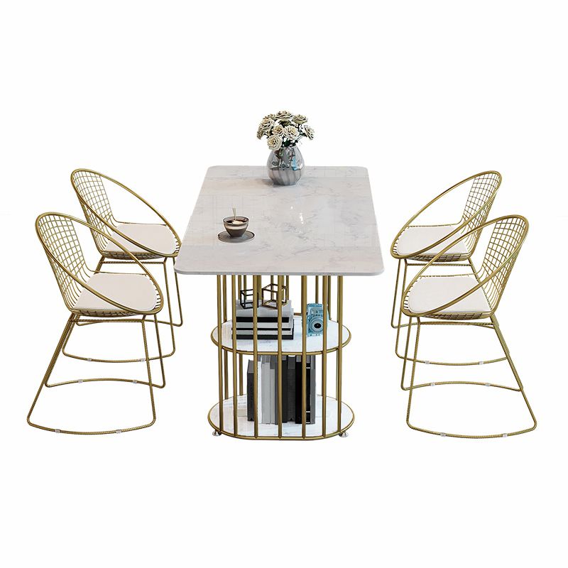 Nordic 1/2/4/5 Pieces Dining Set Rectangle Stone Dining Table for Dining Room Clearhalo 'Dining Room Sets' 'Dining Tables & Seating' 'dining_room_set' 'furn' 'furn_dining_room_set' 'Furniture' 'Kitchen & Dining Furniture' 1200x1200_7ff39f70-f0e2-4de3-bb09-b40e5e4c9826