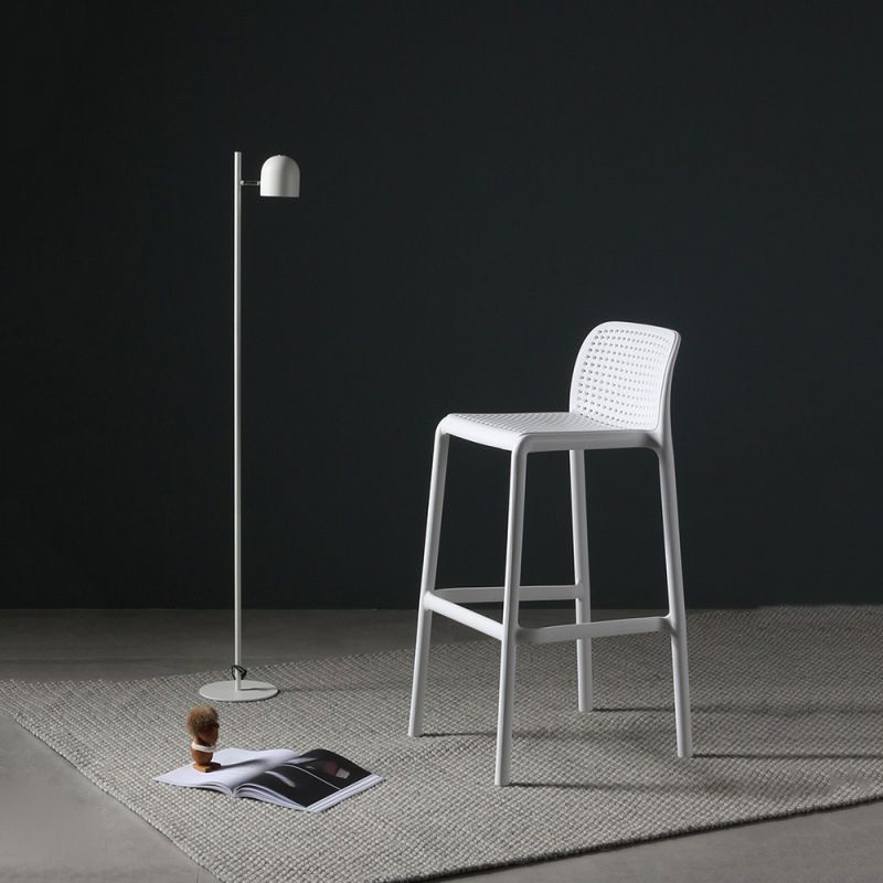 Plastic Scandinavian Kitchen Dining Room Stool Low Back Armless Bar Stool Clearhalo 'Bar Furniture' 'Bar Stools' 'bar_stools' 'furniture_bar_stools' 'Kitchen & Dining Furniture' 'kitchen&dining_furn' 'kitchen' 'kitchen_furn' Furniture' 1200x1200_7ff5cbdc-03a8-4c35-854e-96d82c1dfb9f