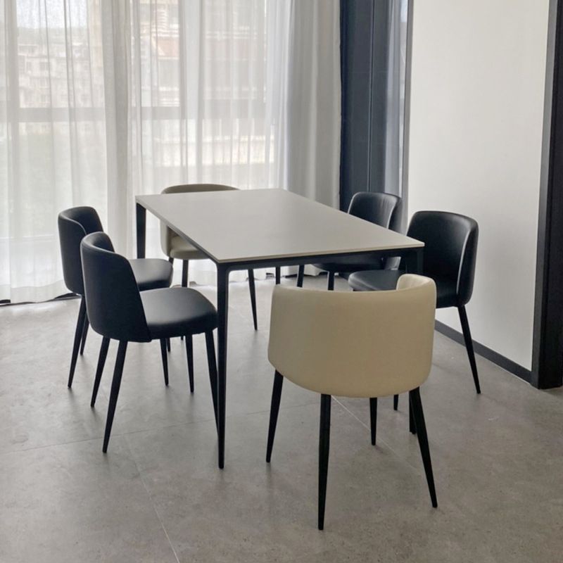 Home Scandinavian Side Chair Parsons Back Metal Upholstered Dining Room Chair Clearhalo ' kitchen&dining_furn' 'Dining Chairs' 'Dining Tables & Seating' 'dining_chair' 'furn' 'furn_dining_chair' 'Furniture' 'furniture_dining_chair' 'Kitchen & Dining Furniture' 'kitchen' 1200x1200_7ff651db-25d3-4550-9d96-8deb15ac8f46