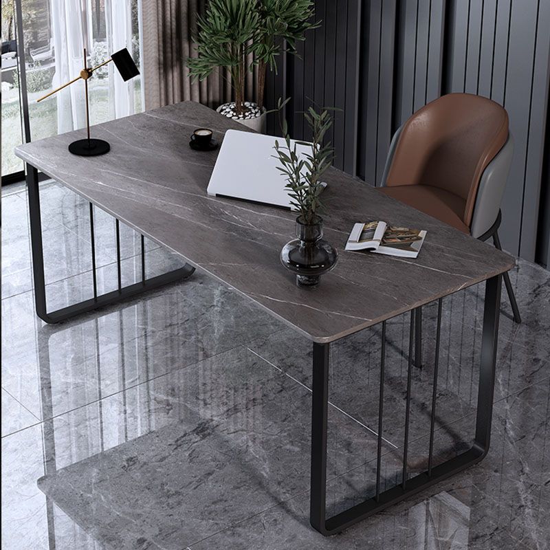 29.52" H Modern Stone Writing Desk Sled Rectangular Office Desk for Home