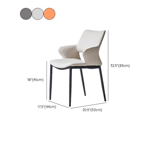 Kitchen Open Back Dining Chair Industrial Upholstered Armless Chair Clearhalo 'Dining Chairs' 'Dining Tables & Seating' 'dining_chair' 'furn' 'furn_dining_chair' 'Furniture' 'Kitchen & Dining Furniture' 1200x1200_7ff7652a-2f58-4a6a-9bb2-3acd347f7ff2