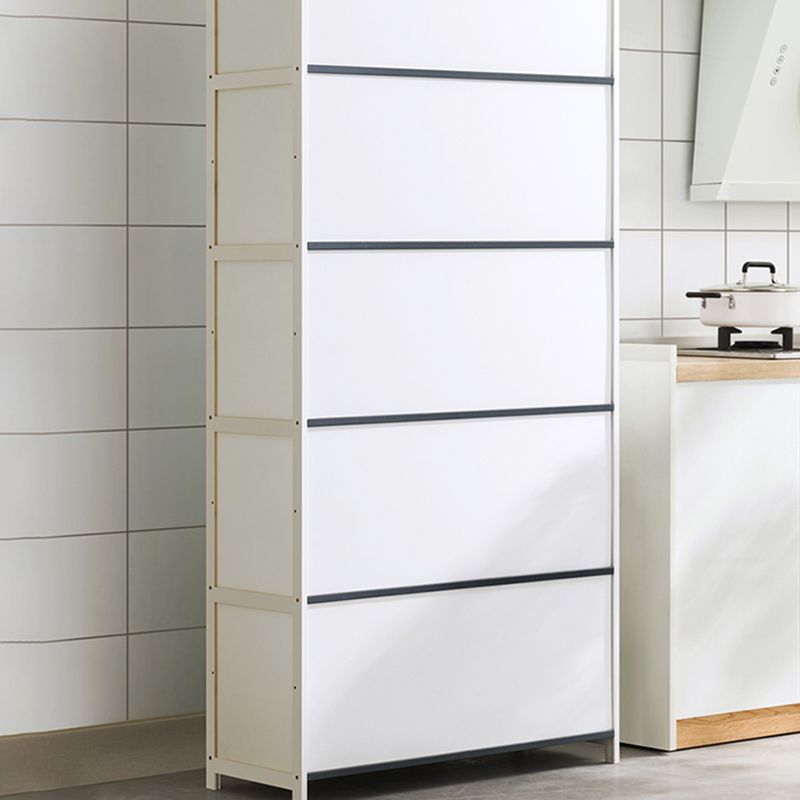 Server buffet di bambù bianco con porte di vetro moderno server da pranzo moderno