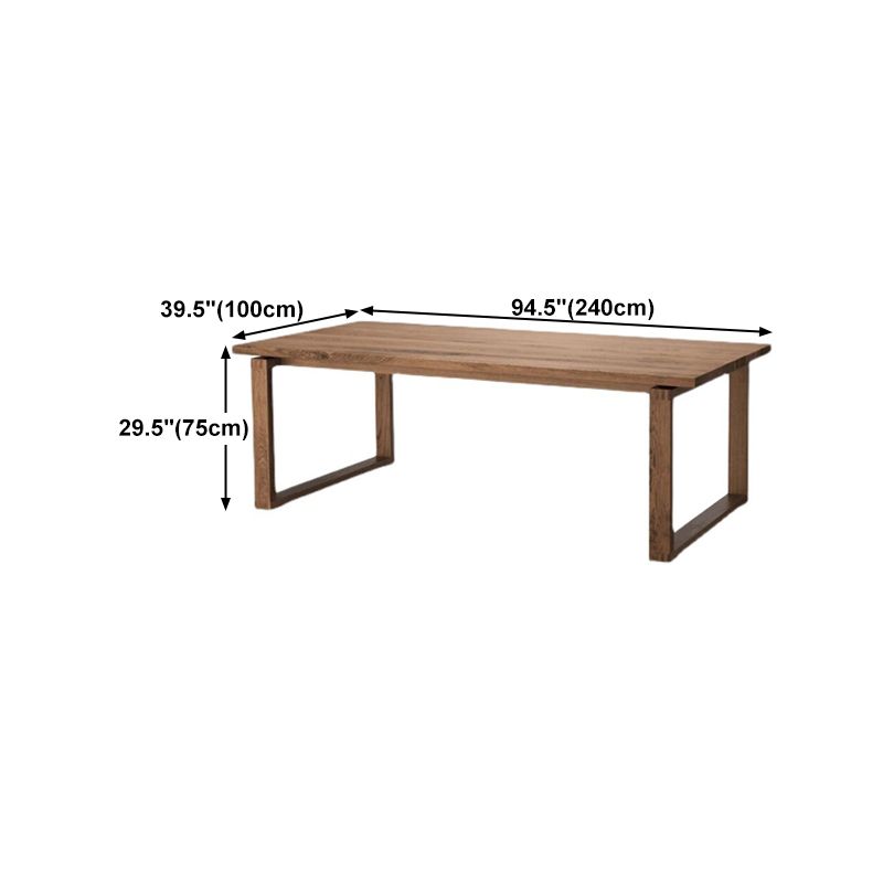 Pine Wood Top Table Rectangle Traditional Luxury Table with Sled Base Clearhalo 'Dining Tables & Seating' 'Dining Tables' 'dining_table' 'furn' 'furn_dining_table' 'Furniture' 'furniture_dining_table' 'Kitchen & Dining Furniture' 1200x1200_7ff88c70-6837-4454-a710-81ef01b18263