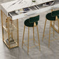 Stone Bar Table Set Glam Style Rectangle 1/3 Pieces Pub Table Set for Indoor Clearhalo 'Bar Furniture' 'furn' 'furn_home_bar_bar_sets' 'Furniture' 'Home Bars & Bar Sets' 'home_bar_bar_sets' 'Kitchen & Dining Furniture' 1200x1200_7ff9b185-5068-4a66-b582-dbeb3852dc1d