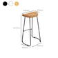 Contemporary Wood Bar Stool Metal Bar Stool with Contoured Seat Clearhalo 'Bar Furniture' 'Bar Stools' 'bar_stools' 'furn' 'furn_bar_stools' 'Furniture' 'Kitchen & Dining Furniture' 1200x1200_7ffa898f-e435-455c-ac05-dd78780b7333