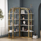 12"W Bookshelf Open Back Glam Style Bookcase for Study Room Home Office Clearhalo 'Bookcases' 'furn' 'furn_bookcases' 'Furniture' 'furniture_bookcases' 'kitchen' 'kitchen_bookcases' 'Living Room Furniture' 'Office Furniture' 1200x1200_7ffaa2ba-1fe6-42b8-8981-465fdfb1f2de