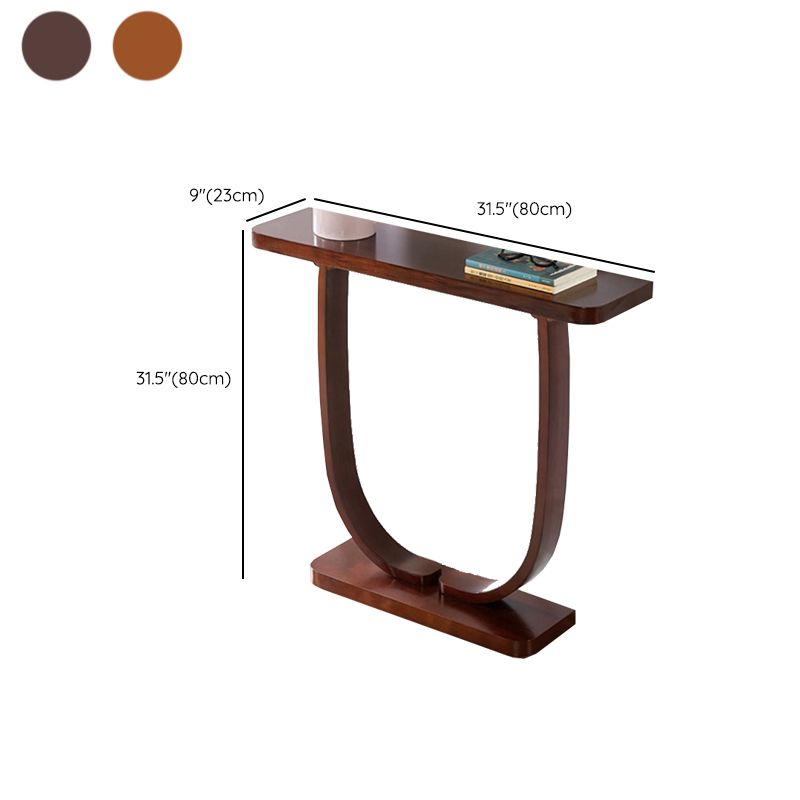 Tavolo da console contemporanea a forma di rettangolo tavolo da divano console in legno marrone